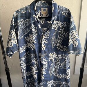 Blue and White Men's Shirt